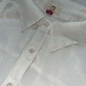 L.E.I Sheer White Tank Top Cover Up